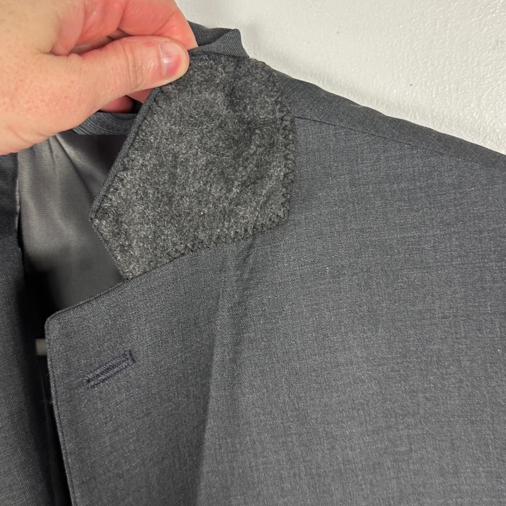 Ralph Lauren Mens Wool Blazer Sz 40R Dark Gray Professional Tailored Jacket Coat - Picture 12 of 16